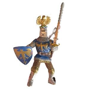 Papo 2002 Eagle Knight Blue Medieval Figure